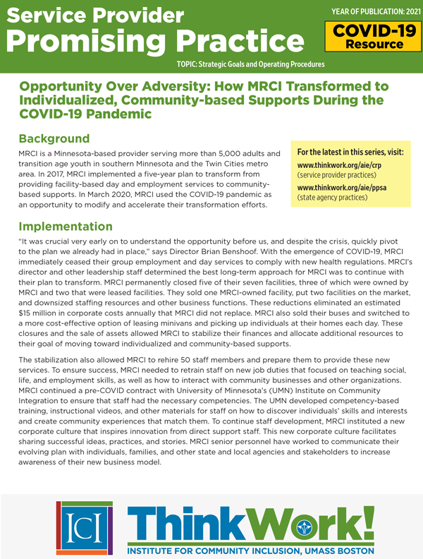 Service Provider Promising Practices publication thumbnail